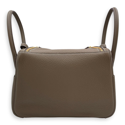 Lindy 26 Etoupe in Clemence, Gold hardware