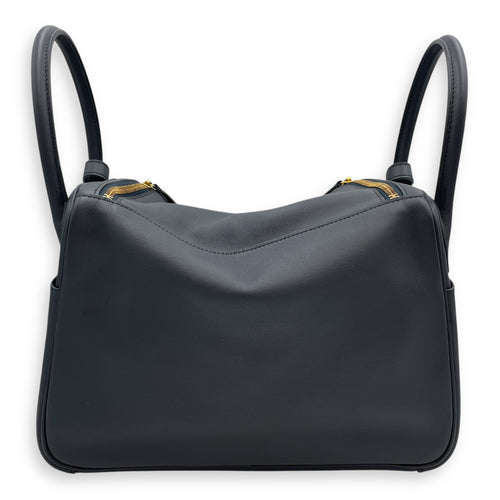 Lindy 30 Blue Indigo/Orange Poppy in Swift, Gold hardware