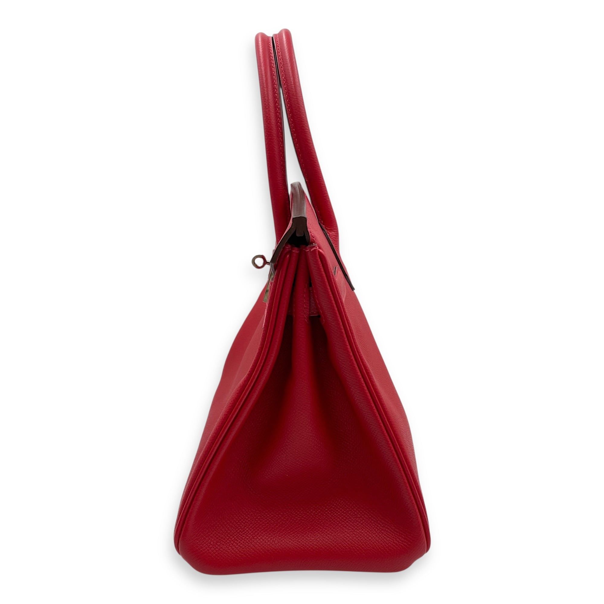 Birkin 30 Rouge Casaque in Epsom, Palladium hardware