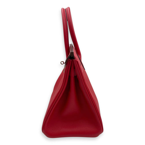 Birkin 30 Rouge Casaque in Epsom, Palladium hardware