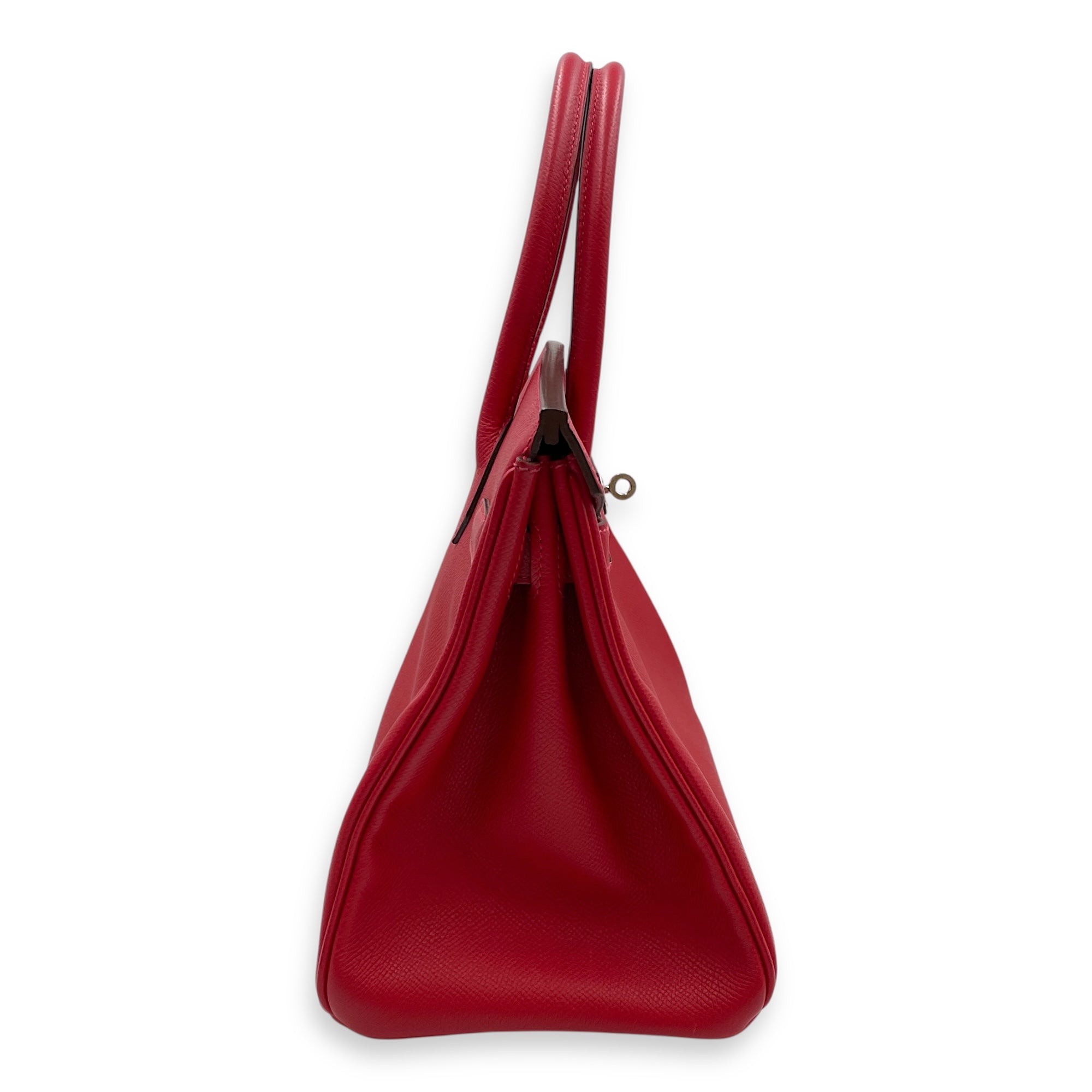 Birkin 30 Rouge Casaque in Epsom, Palladium hardware