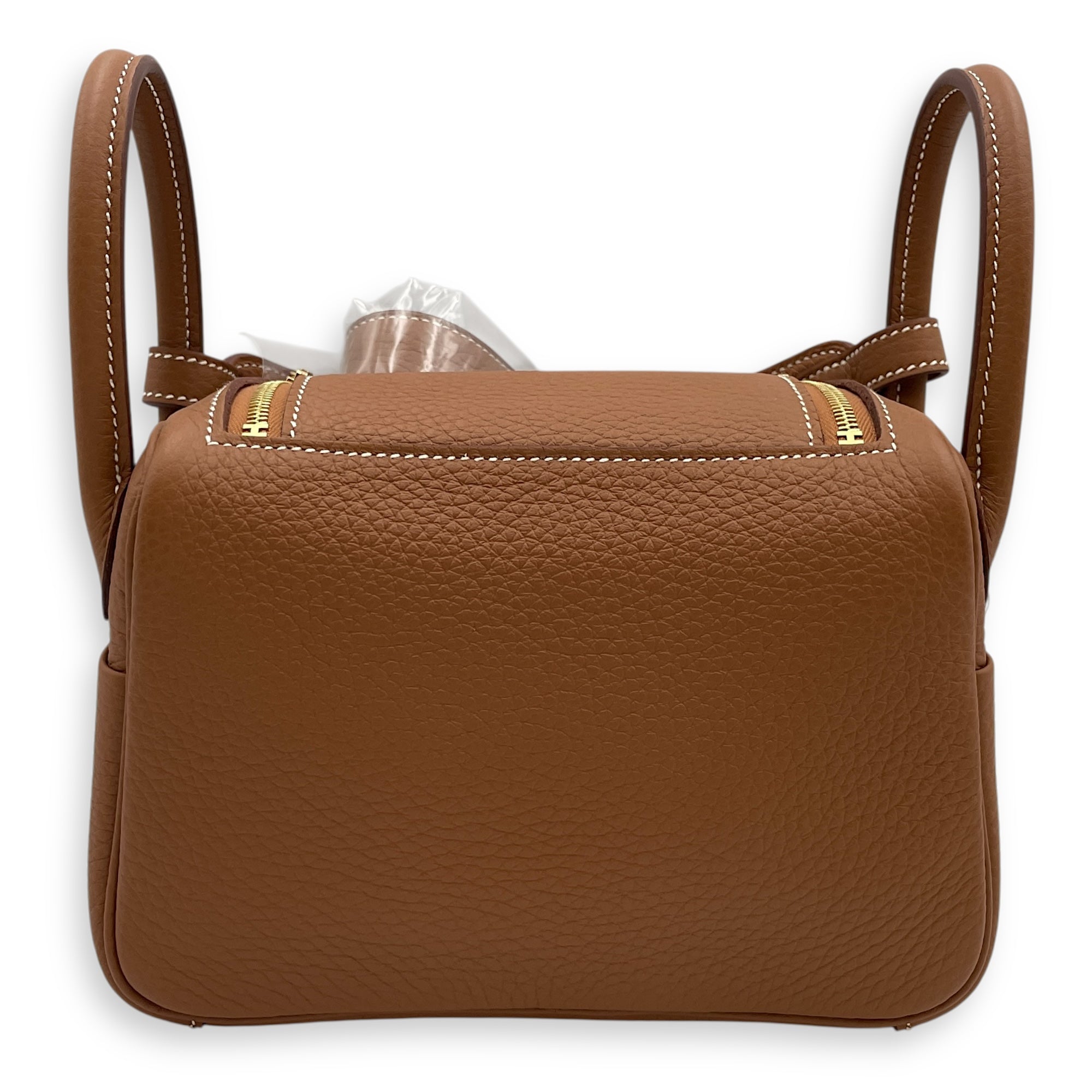Lindy II Mini Gold in Clemence, Gold hardware