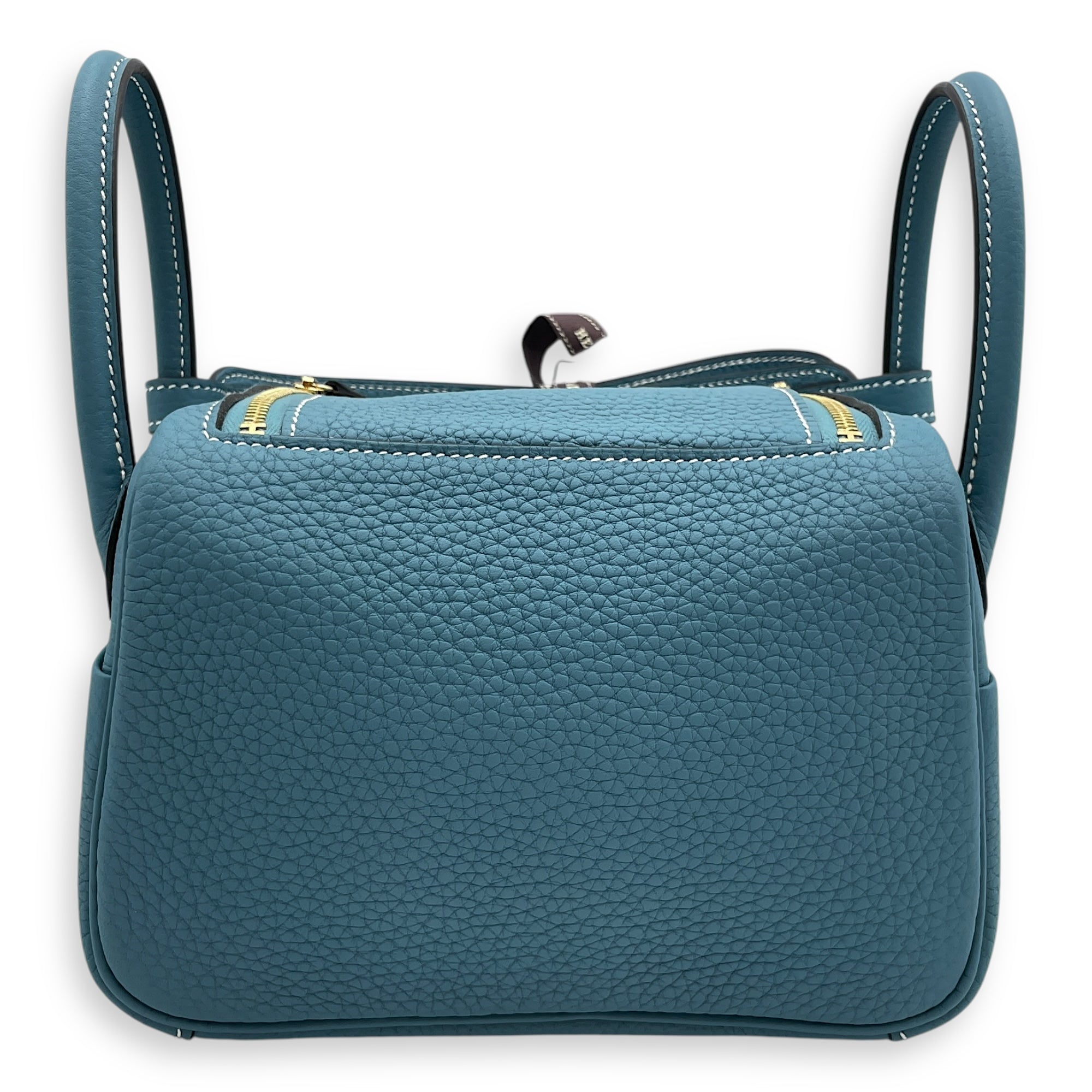 Lindy Mini Blue Jean in Clemence, Gold hardware