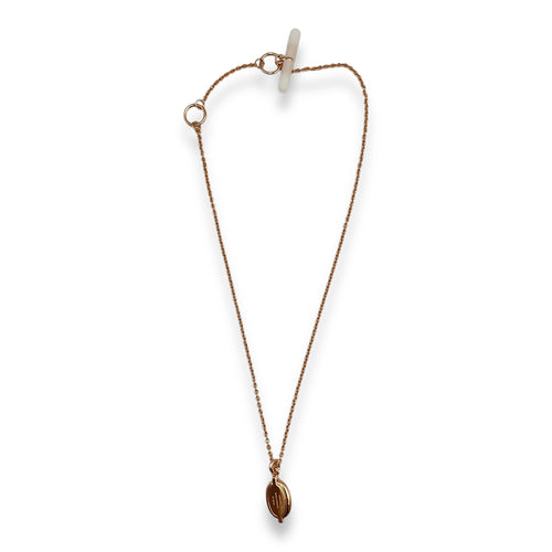 Small Model Maillon Mini Black Necklace, Rose Gold hardware