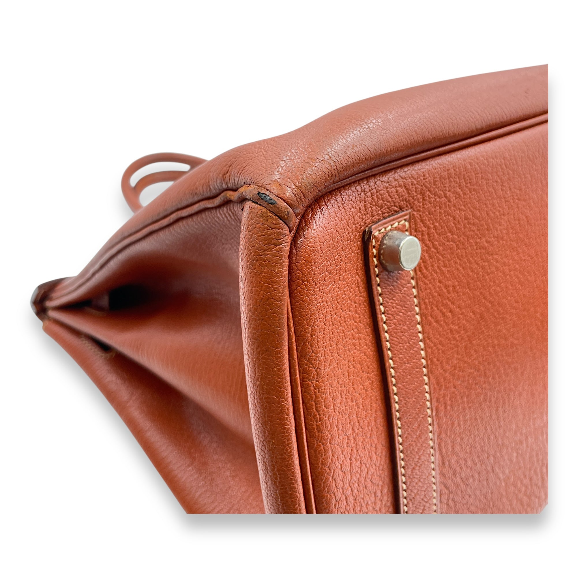 Birkin 35 Brique in Chevre Coromandel, Palladium hardware