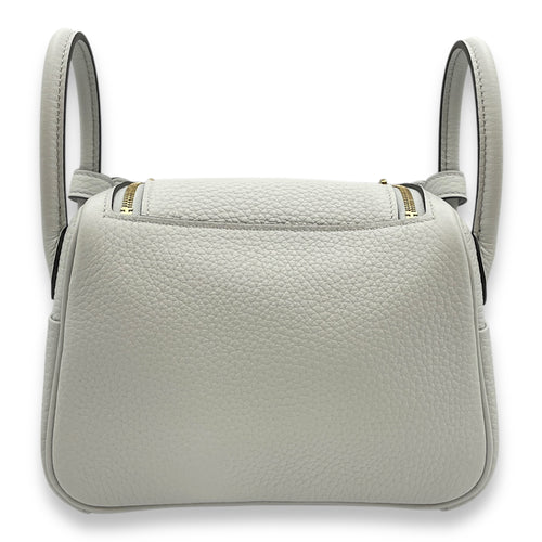 Lindy II Mini Gris Platine in Clemence, Gold hardware