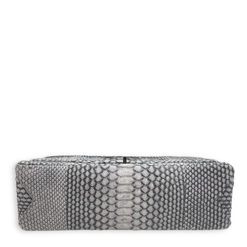 Python 2.55 Reissue Flap Grey Crossbody Bag in Python Embossed Calfskin, Ruthenium hardware