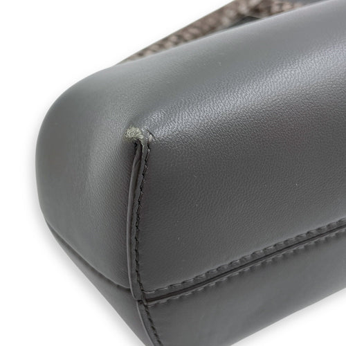 First Grey Shoulder Bag in Python Embossed Calfskin Silver hardware CL2506-13097 9