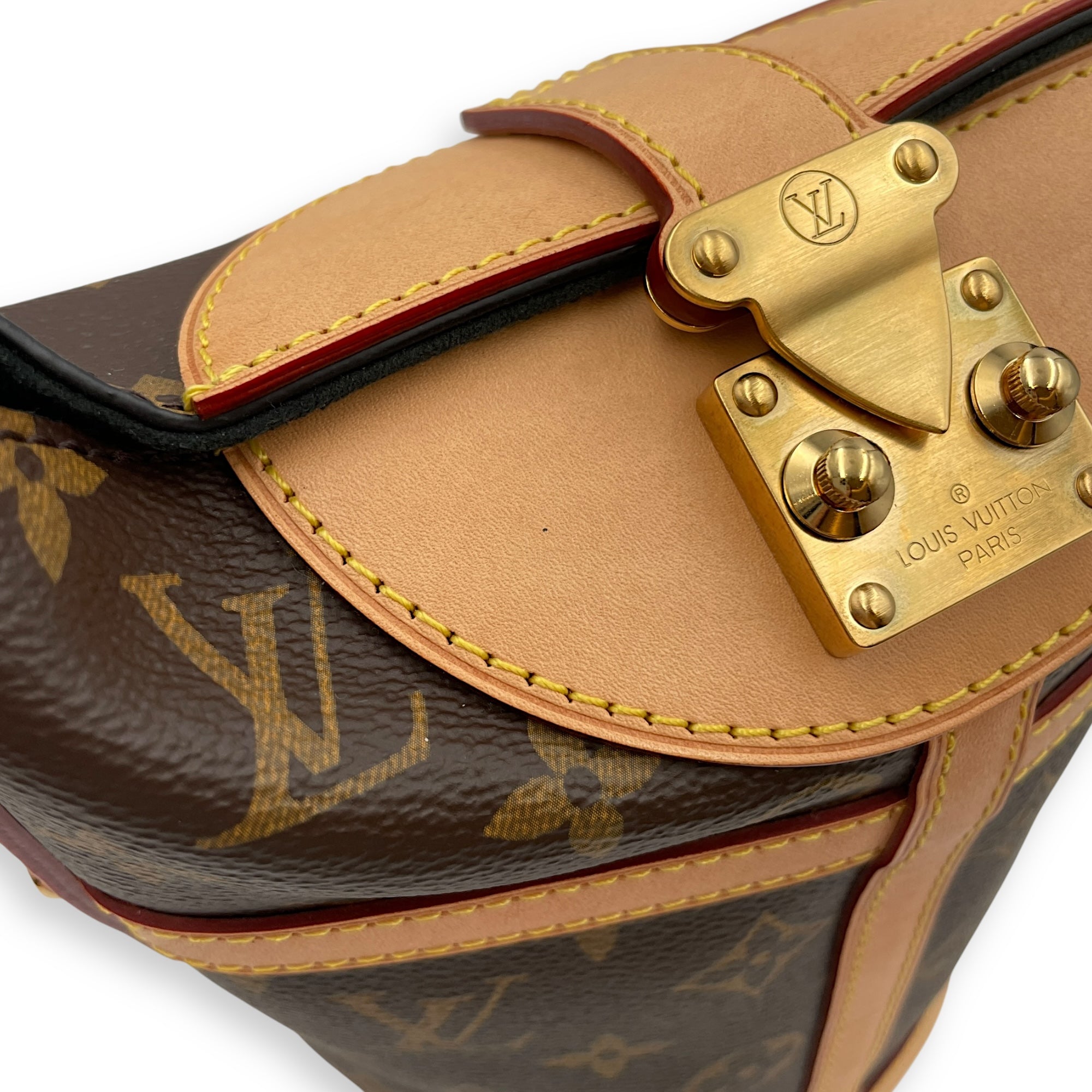 Monogram Duffle Crossbody Bag in Coated Canvas, Gold hardware