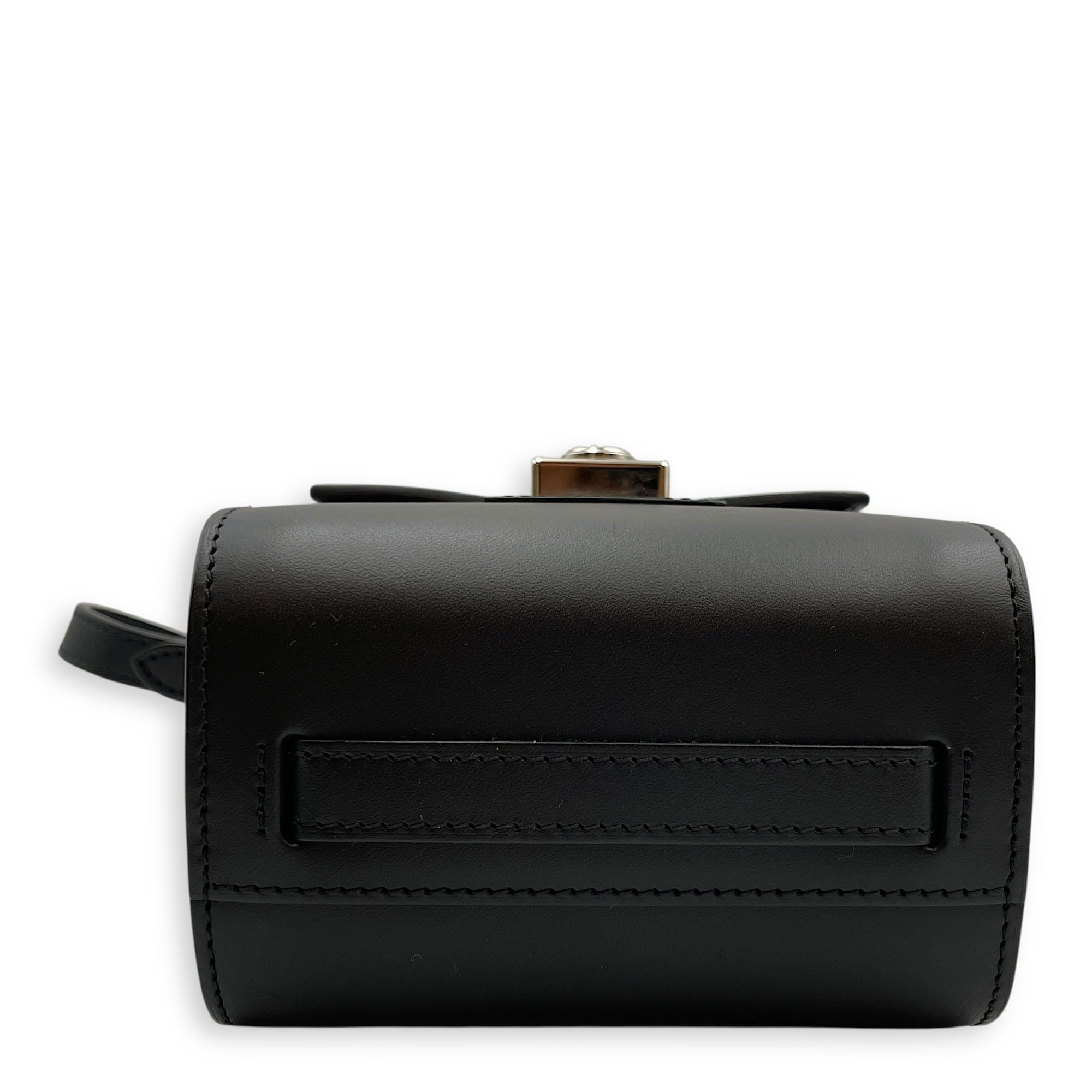 Cabotine Sling Black Crossbody Bag in Calfskin, Silver hardware