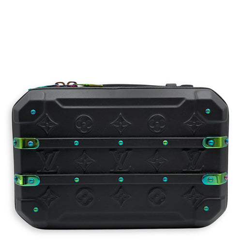 Limited Edition Future Trunk Black Crossbody Bag in Calfskin, Resin/Rainbow hardware