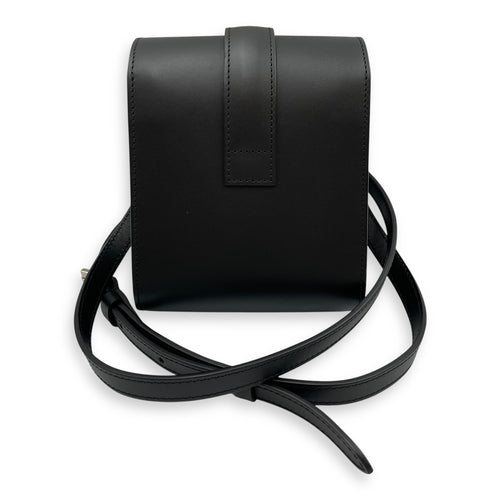 Cabotine Sling Black Crossbody Bag in Calfskin, Silver hardware