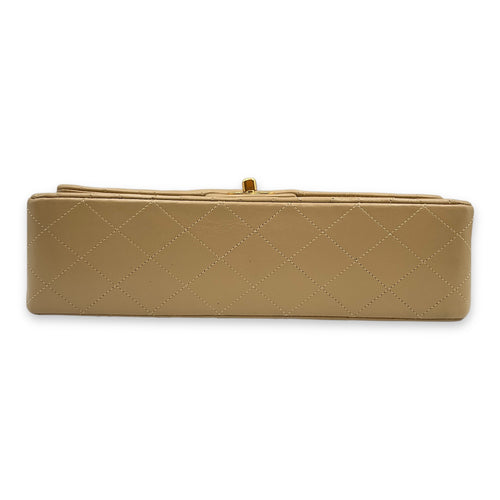 Vintage Classic (DF) 2.55 Beige Shoulder Bag in Lambskin, Gold hardware