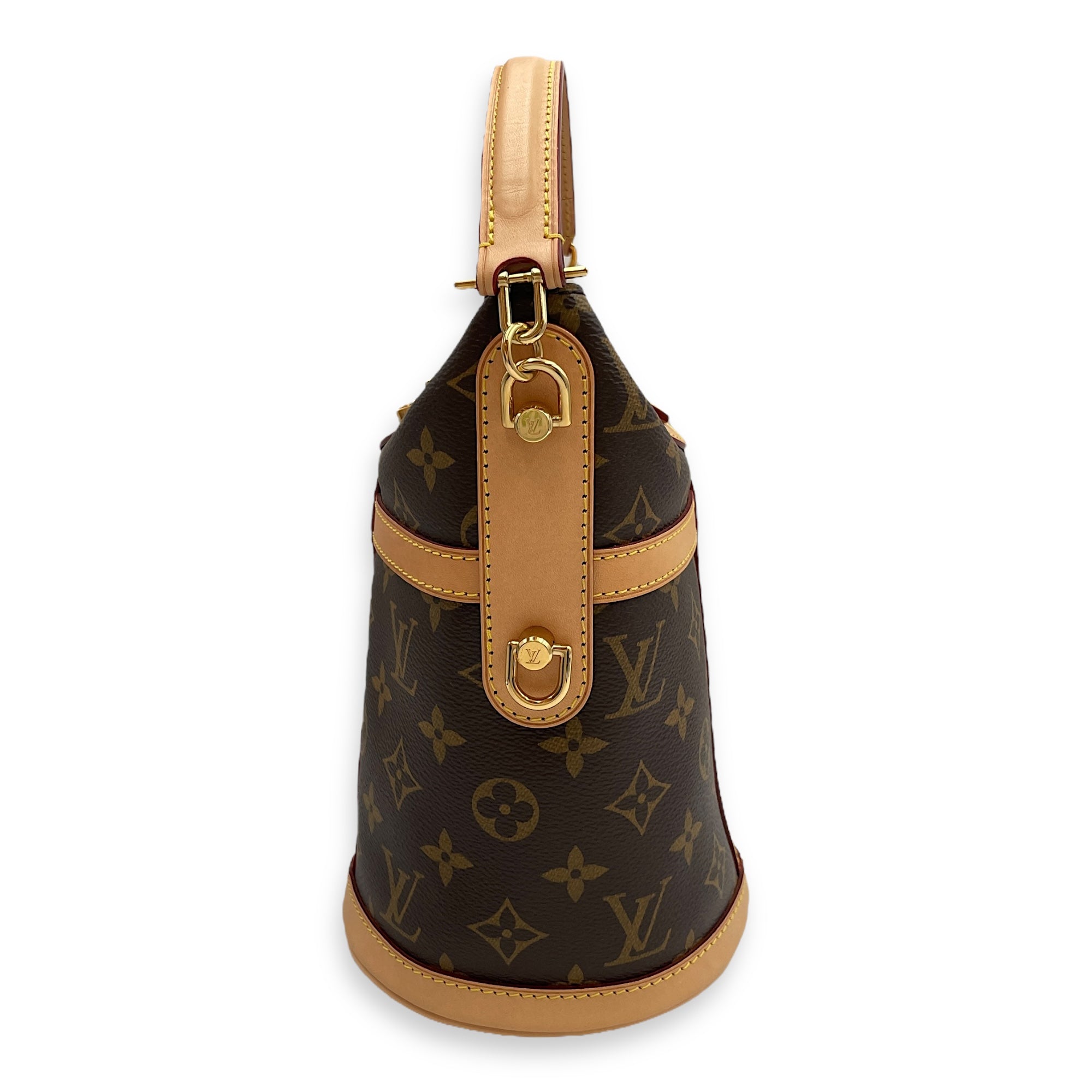 Monogram Duffle Crossbody Bag in Coated Canvas, Gold hardware