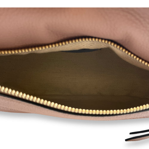 Puzzle Medium Mauve Crossbody Bag in Calfskin, Gold hardware