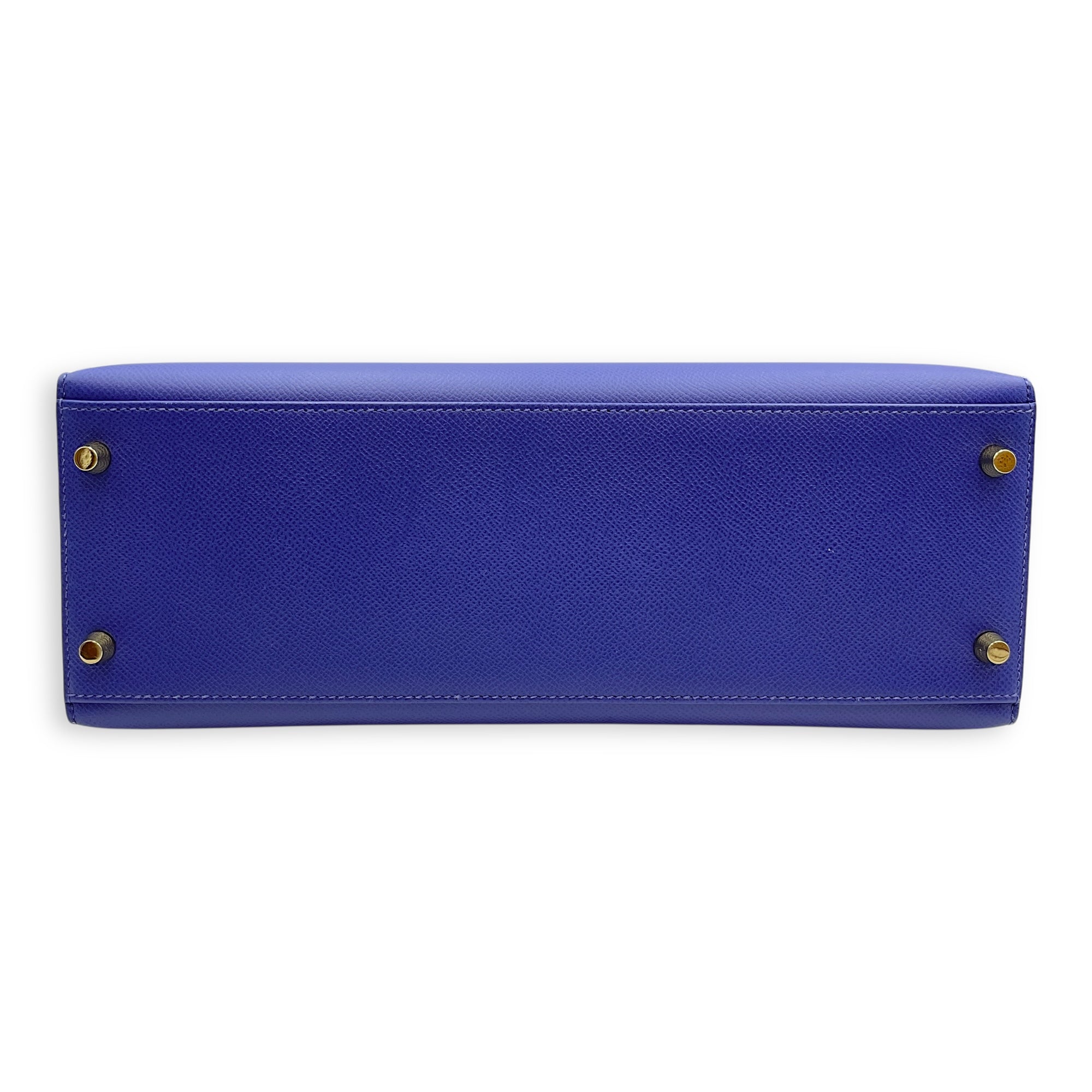 Sellier Kelly 32 Blue Electric in Epsom, Gold hardware