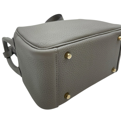 Lindy Mini Gris Meyer in Clemence, Gold hardware