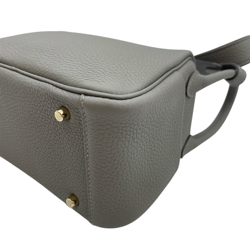 Lindy Mini Gris Meyer in Clemence, Gold hardware