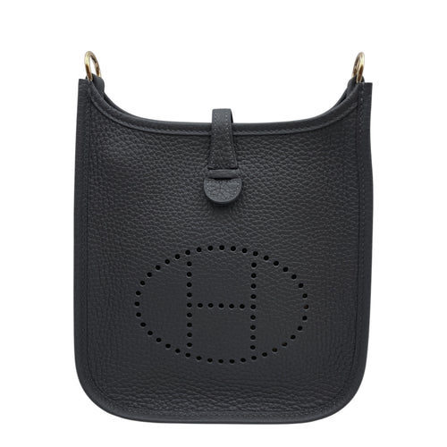 Evelyne (Short Strap) Mini Ardoise in Clemence, Permabrass hardware