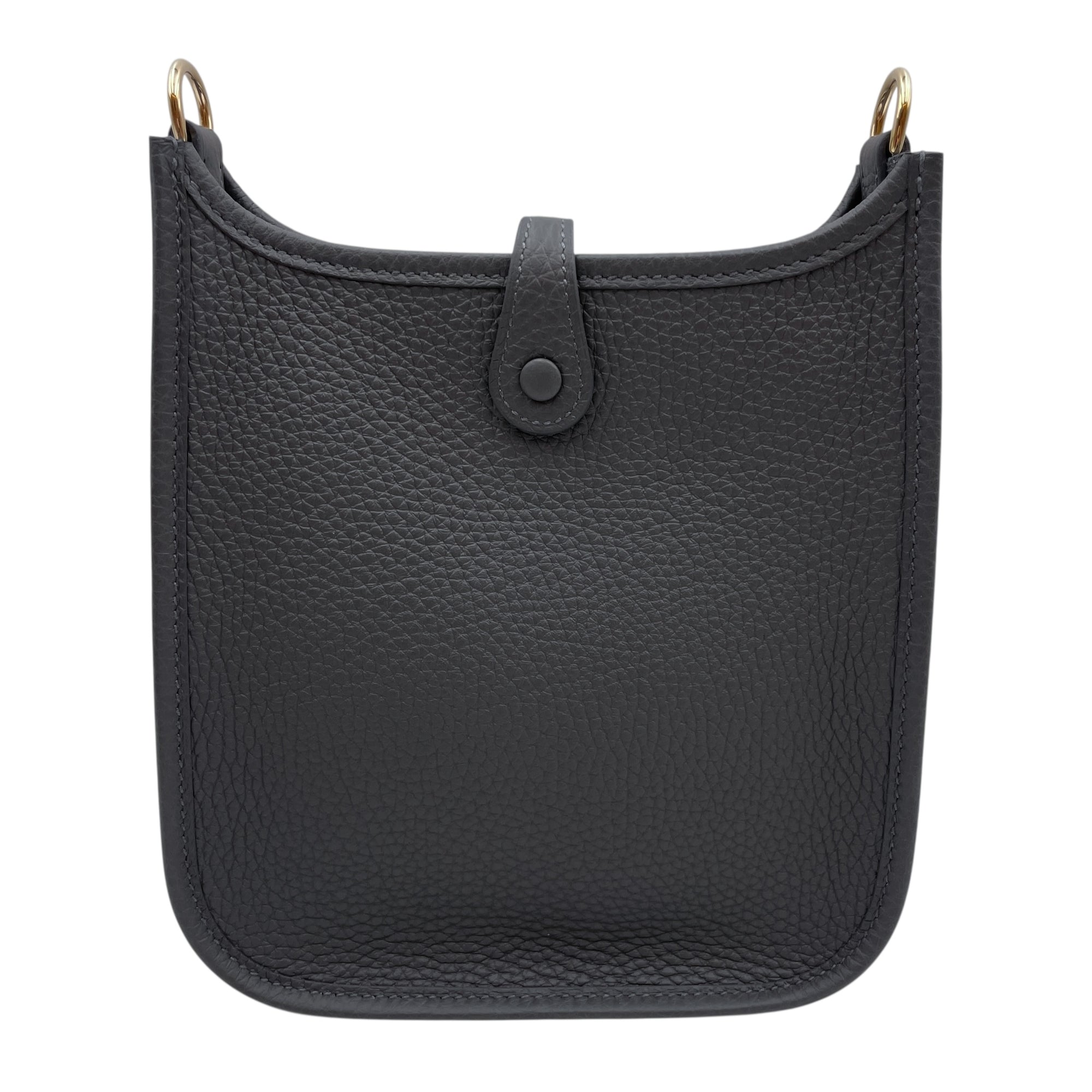 Evelyne (Short Strap) Mini Ardoise in Clemence, Permabrass hardware