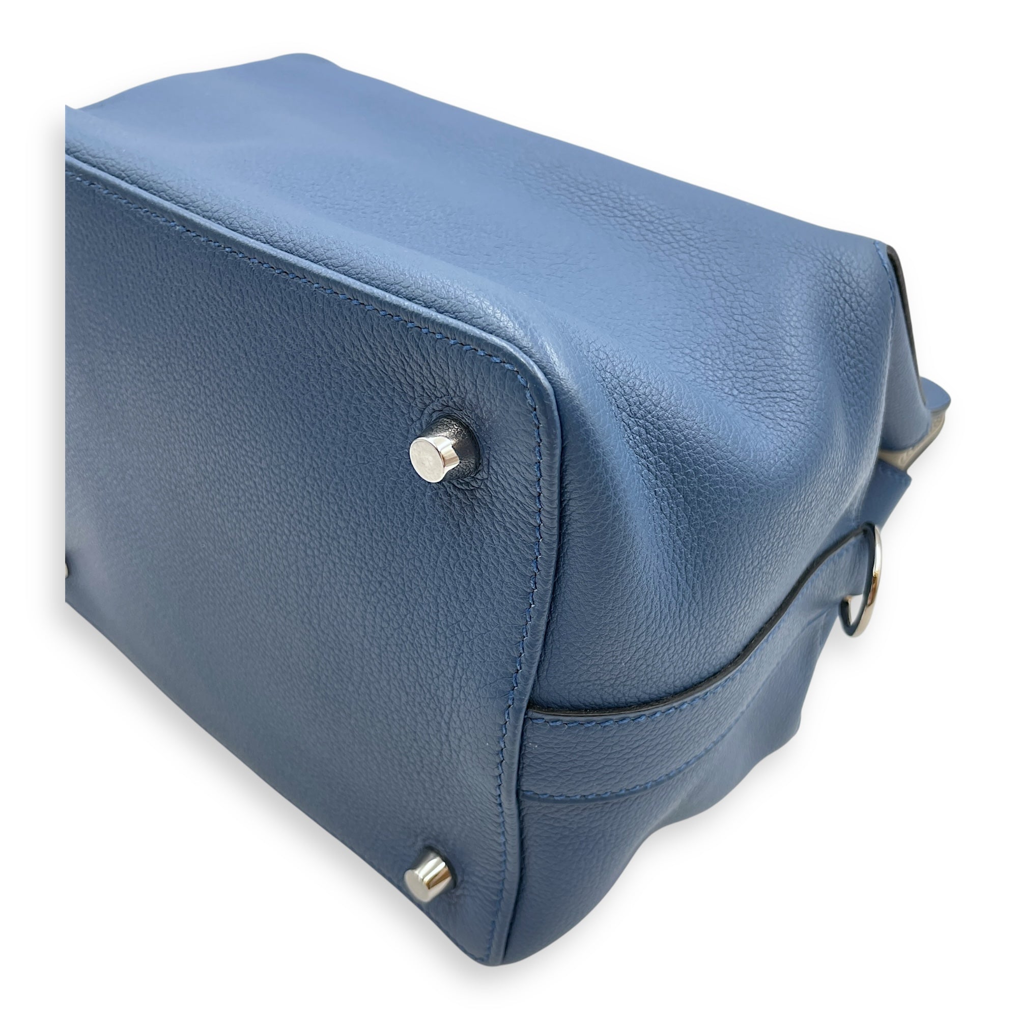 Toolbox Verso 20 Blue Agate/Gris Mouette in Evercolor, Palladium hardware