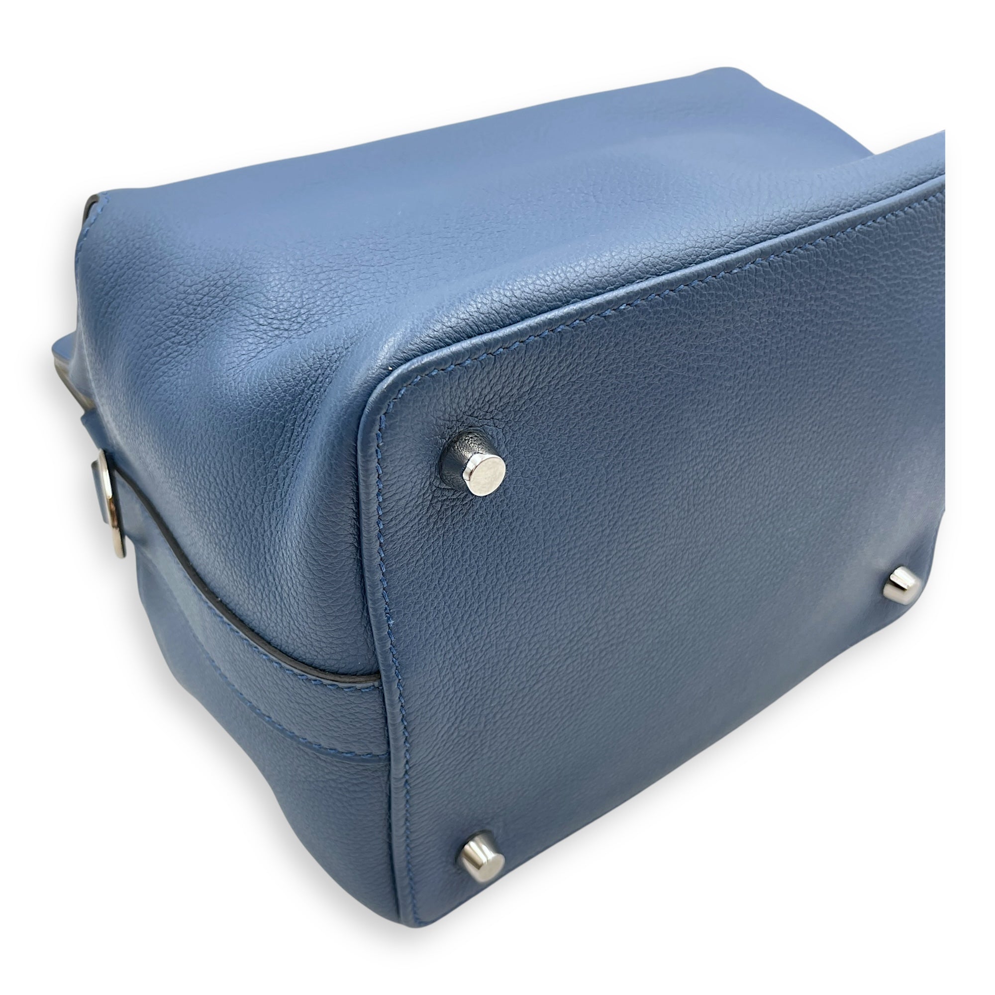 Toolbox Verso 20 Blue Agate/Gris Mouette in Evercolor, Palladium hardware
