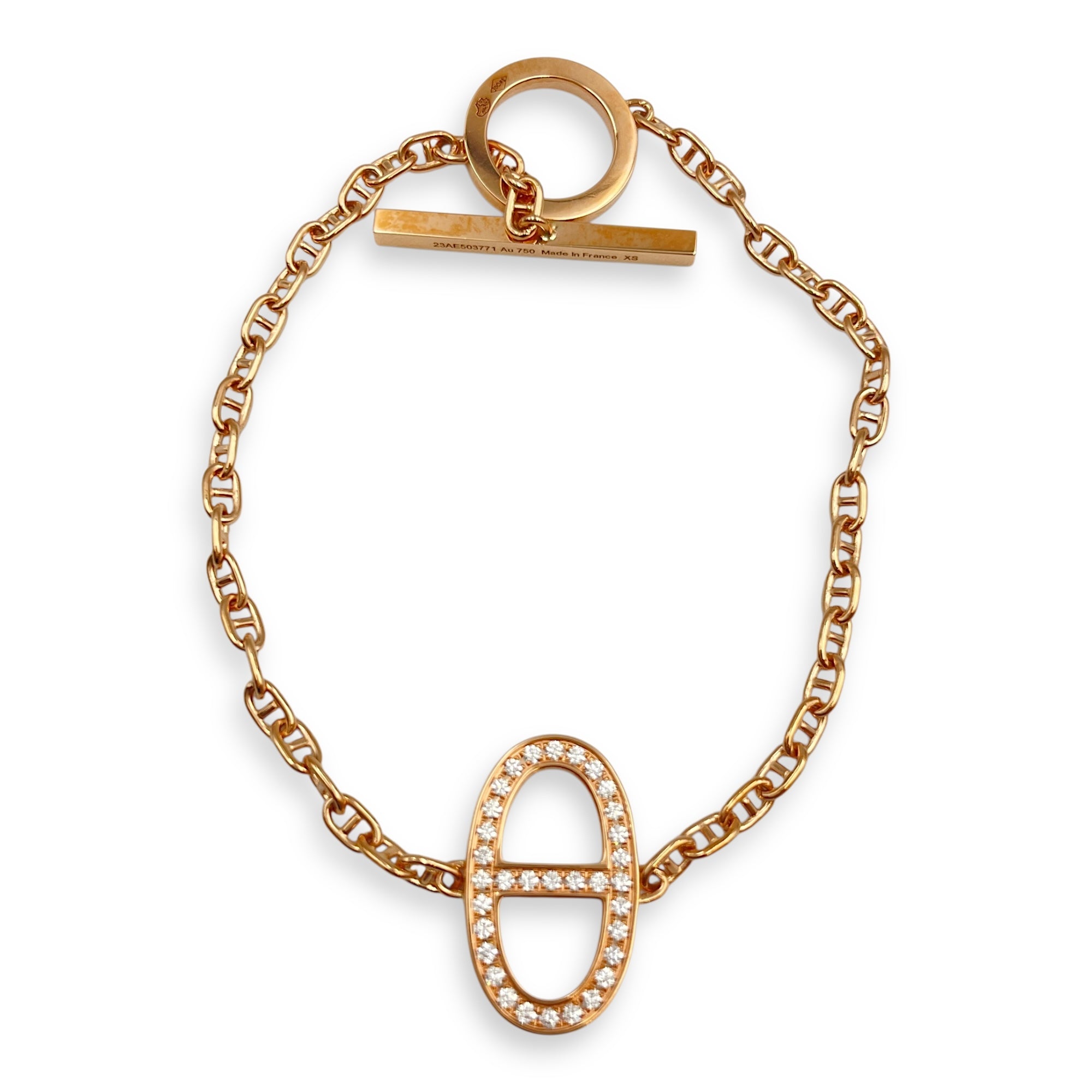 Chaine d'ancre Contour XS Bracelet in Rose Gold Hardware