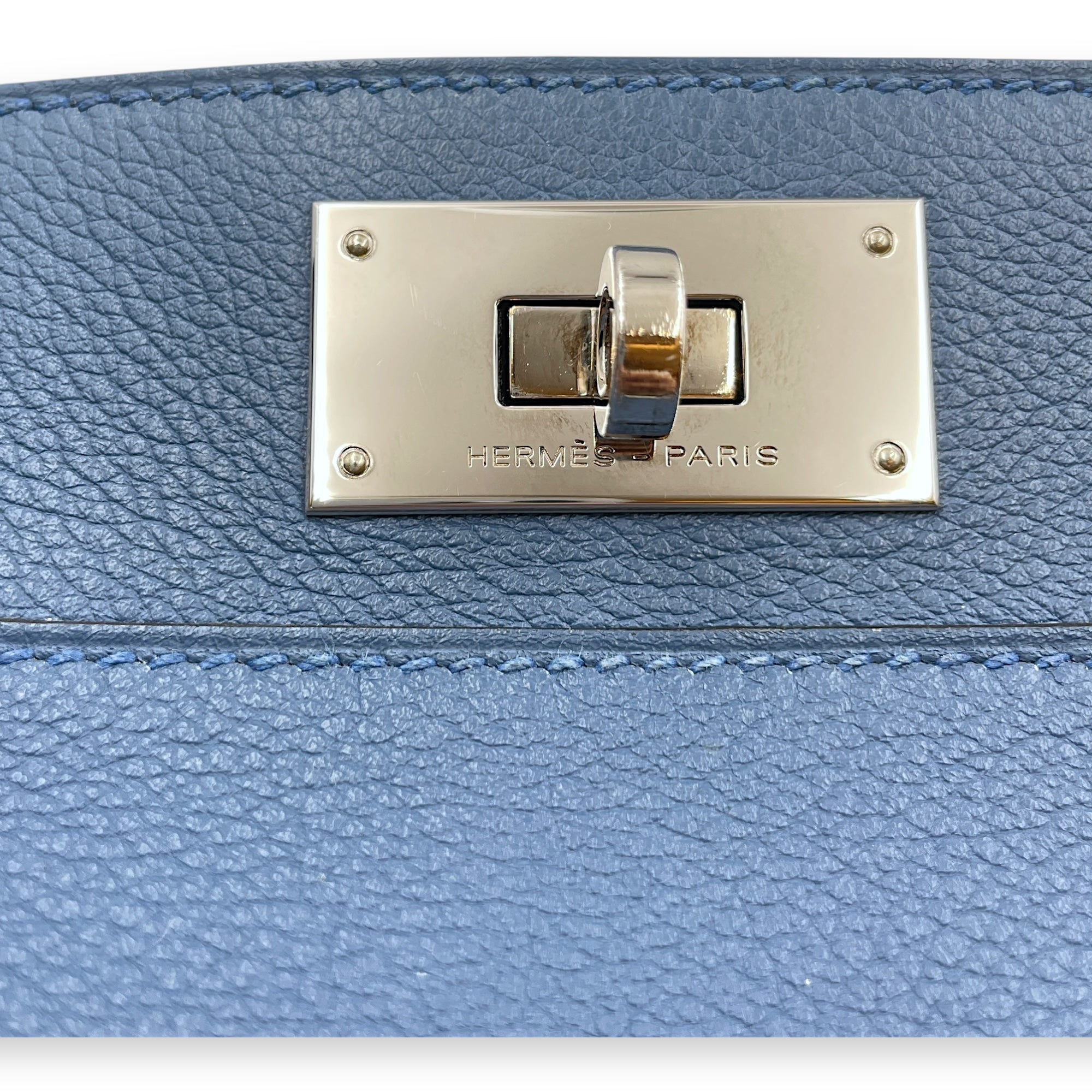 Toolbox Verso 20 Blue Agate/Gris Mouette in Evercolor, Palladium hardware