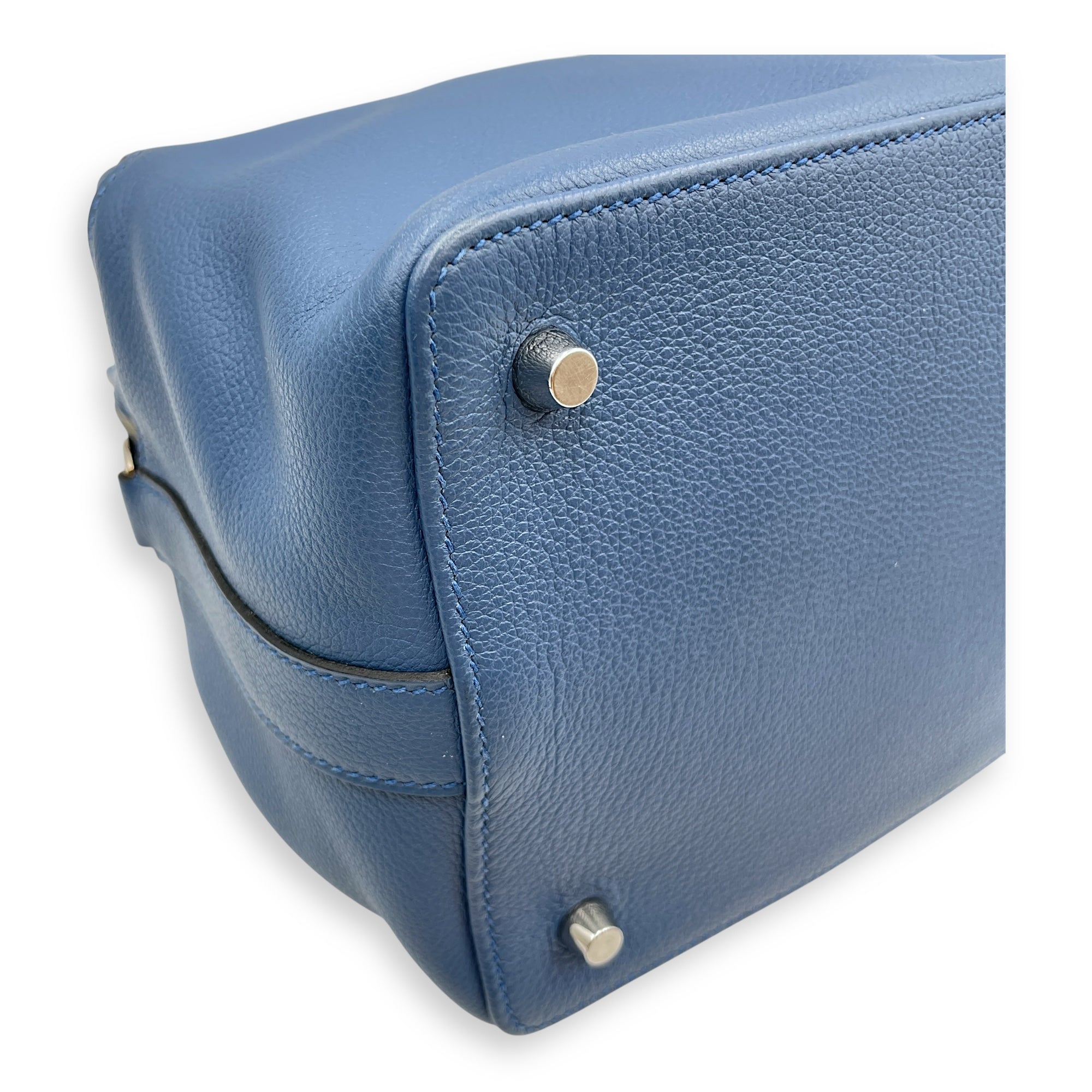Toolbox Verso 20 Blue Agate/Gris Mouette in Evercolor, Palladium hardware