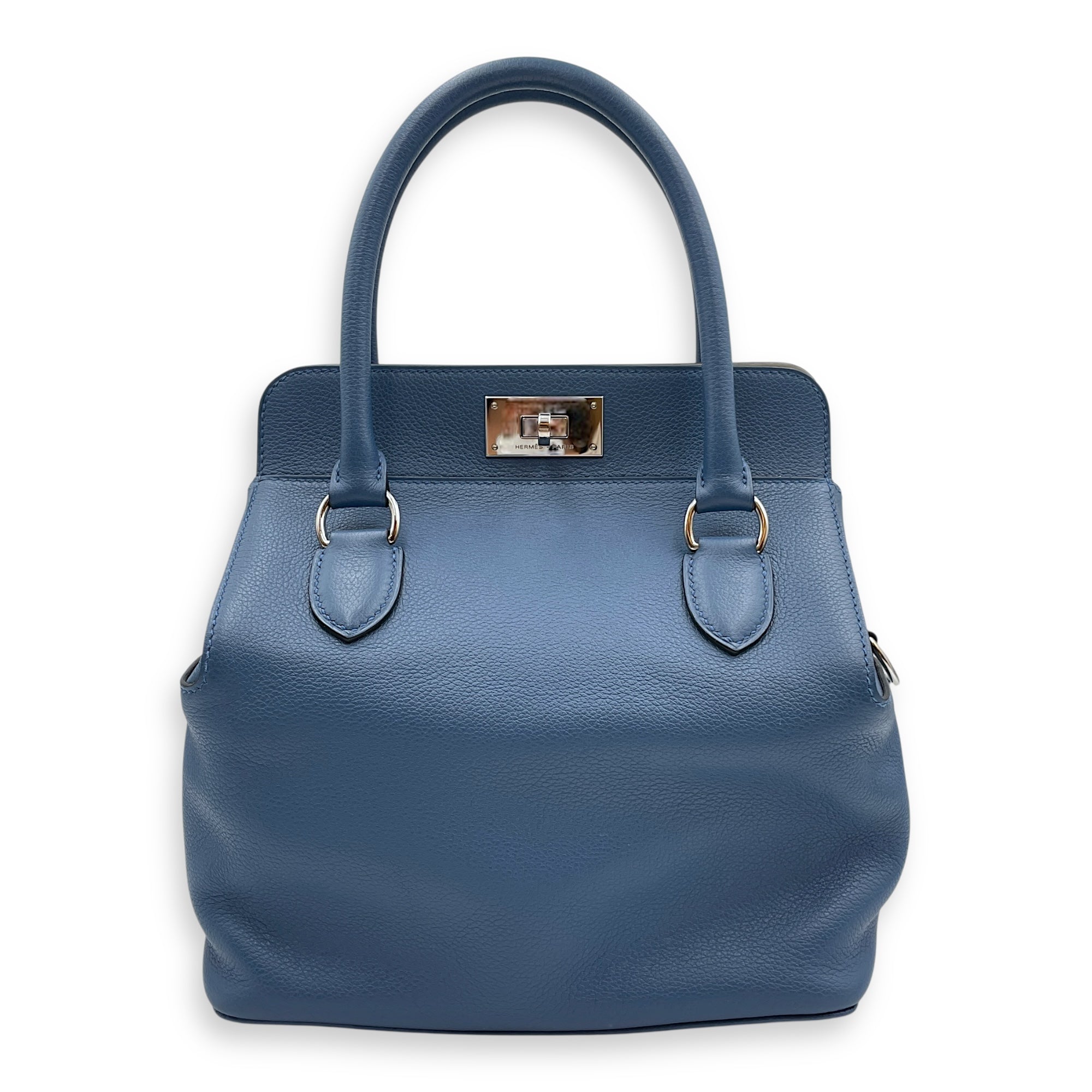 Toolbox Verso 20 Blue Agate/Gris Mouette in Evercolor, Palladium hardware