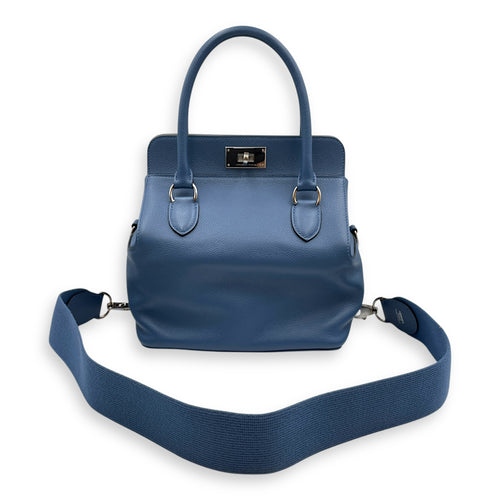 Toolbox Verso 20 Blue Agate/Gris Mouette in Evercolor, Palladium hardware