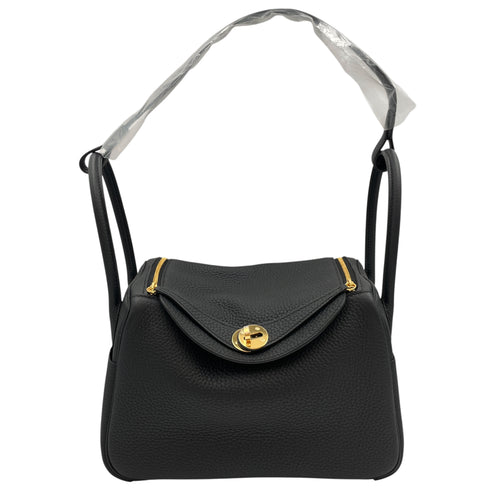 Lindy 26 Black in Clemence, Gold hardware