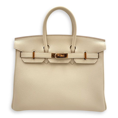 Birkin 25 Craie in Togo, Rose Gold hardware