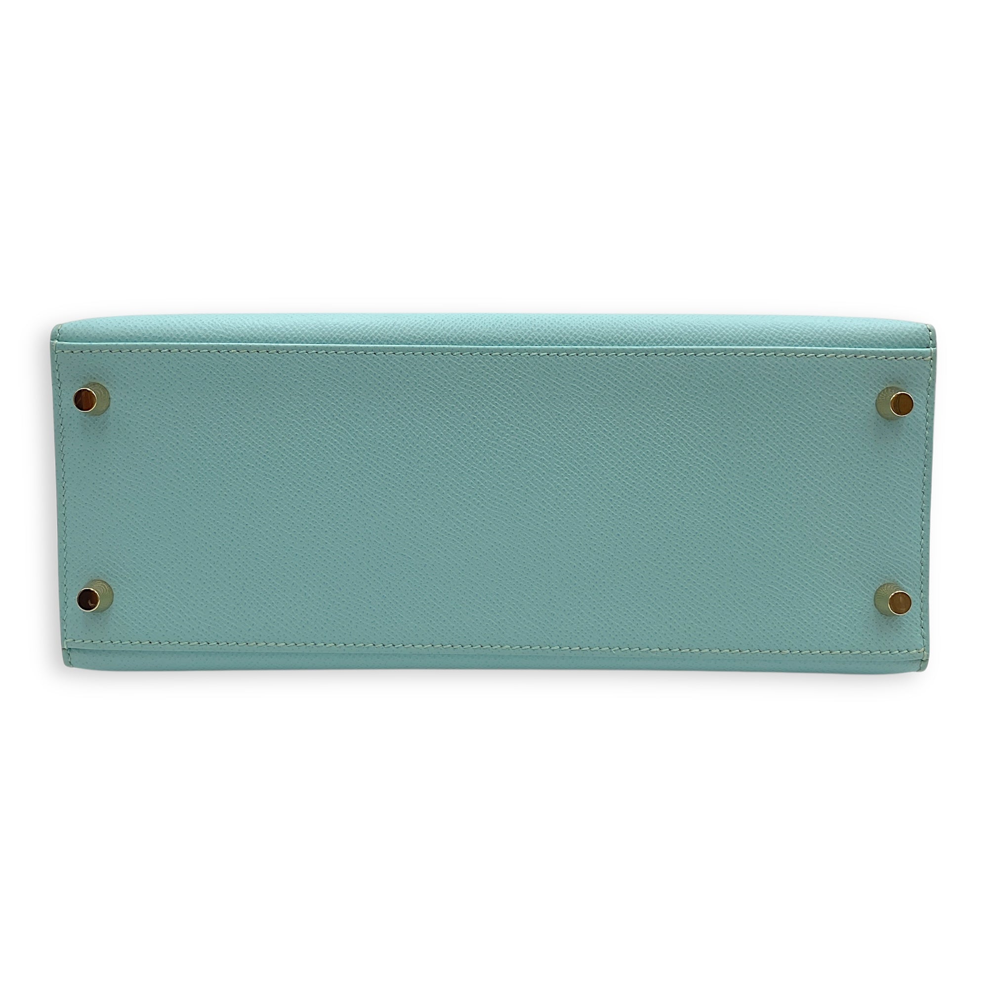 Sellier Kelly 28 Blue Atoll in Epsom, Gold hardware