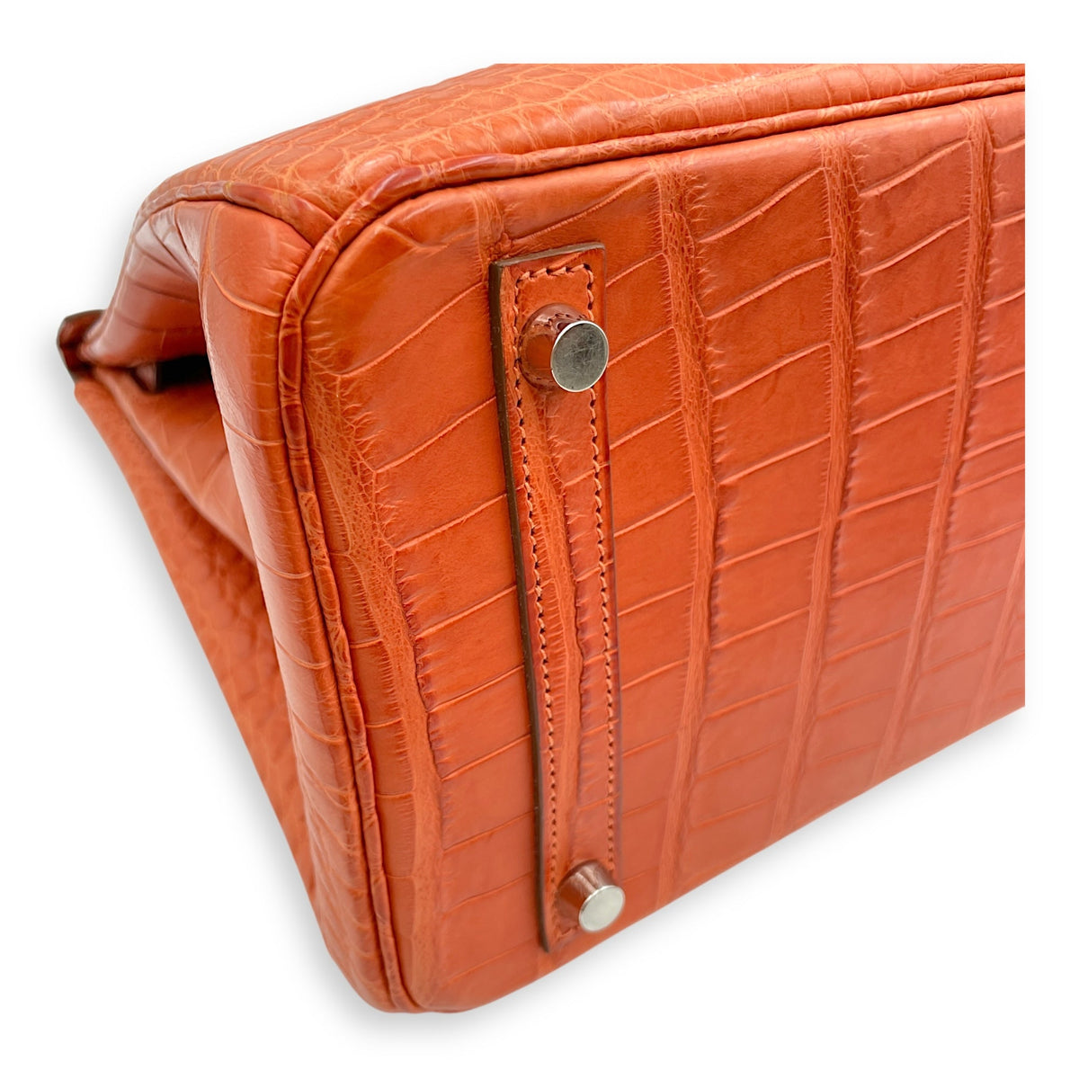 Birkin 30 Sanguine in Matte Alligator Palladium hardware