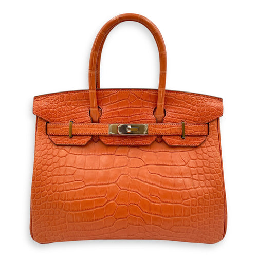Birkin 30 Sanguine in Matte Alligator Palladium hardware