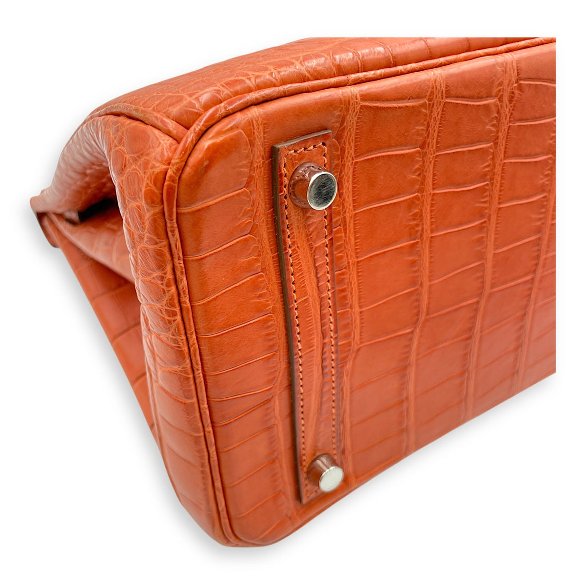 Birkin 30 Sanguine in Matte Alligator Palladium hardware