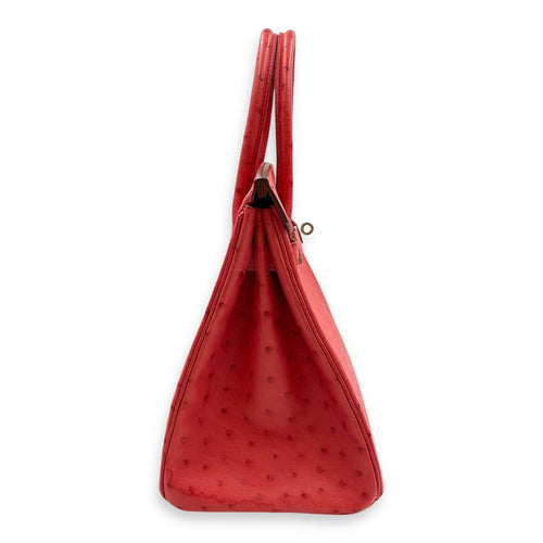 Birkin 30 Bougainvillier in Ostrich Palladium hardware CL2506-13218 3