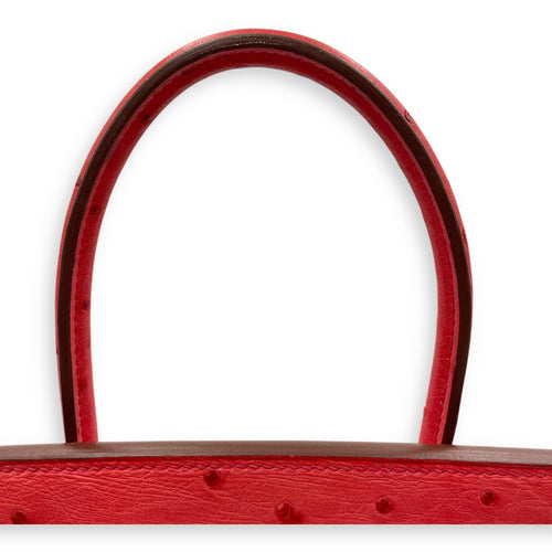 Birkin 30 Bougainvillier in Ostrich Palladium hardware CL2506-13218 12