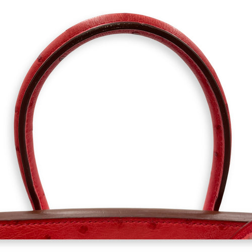 Birkin 30 Bougainvillier in Ostrich Palladium hardware CL2506-13218 11