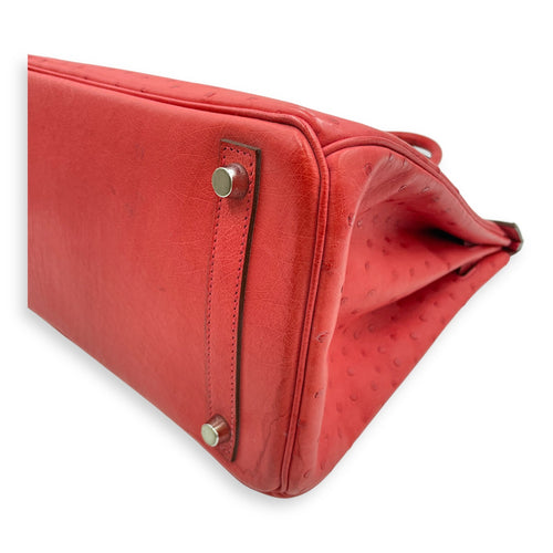 Birkin 30 Bougainvillier in Ostrich Palladium hardware CL2506-13218 8