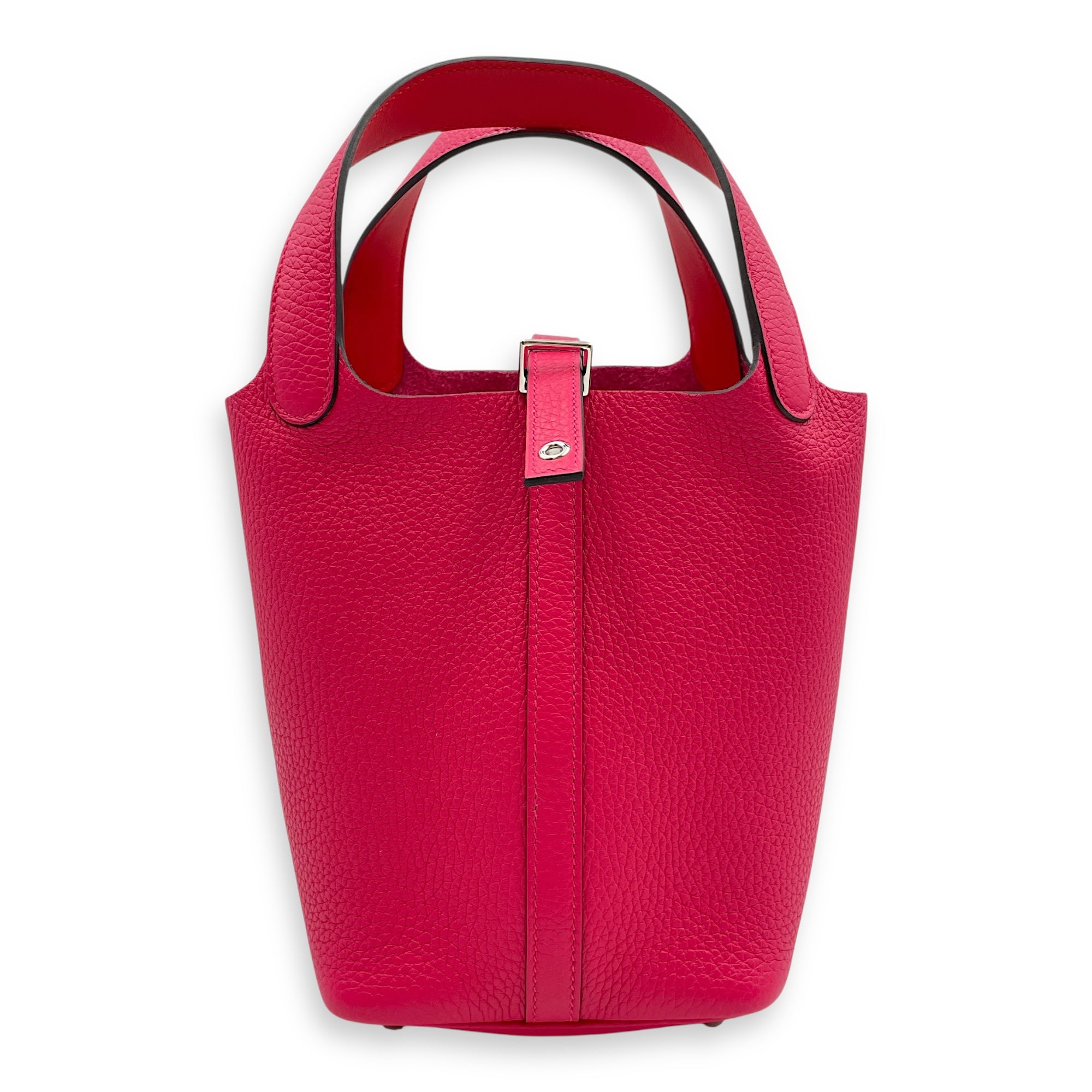 Picotin 18 Rose Mexico/Rouge De Coeur in Clemence/Swift, Palladium hardware