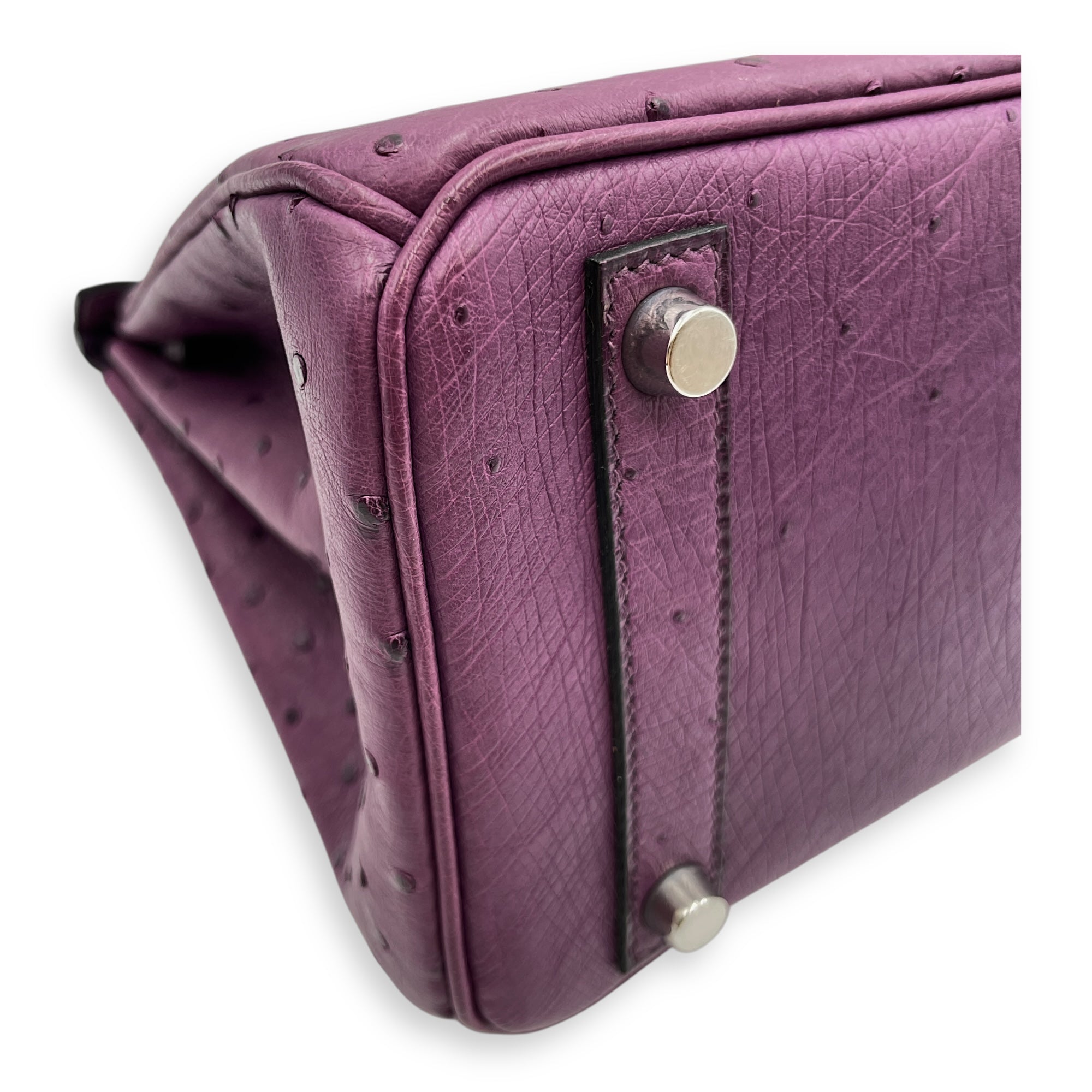 Birkin 25 Violine in Ostrich, Palladium hardware