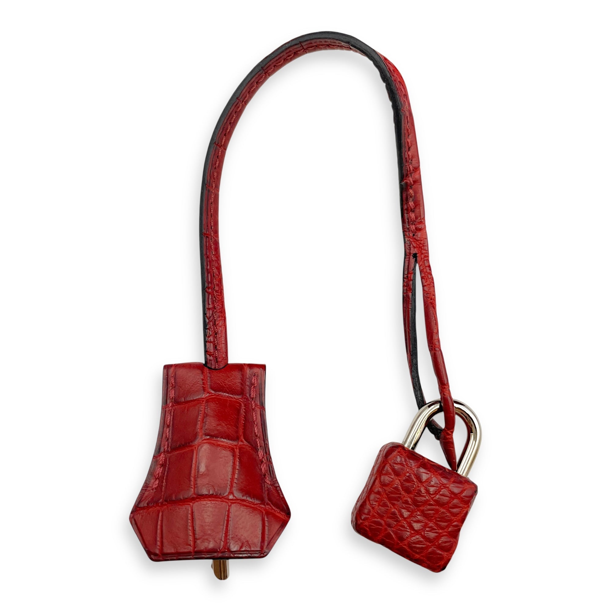 Birkin 30 Rouge H in Matte Alligator Palladium hardware
