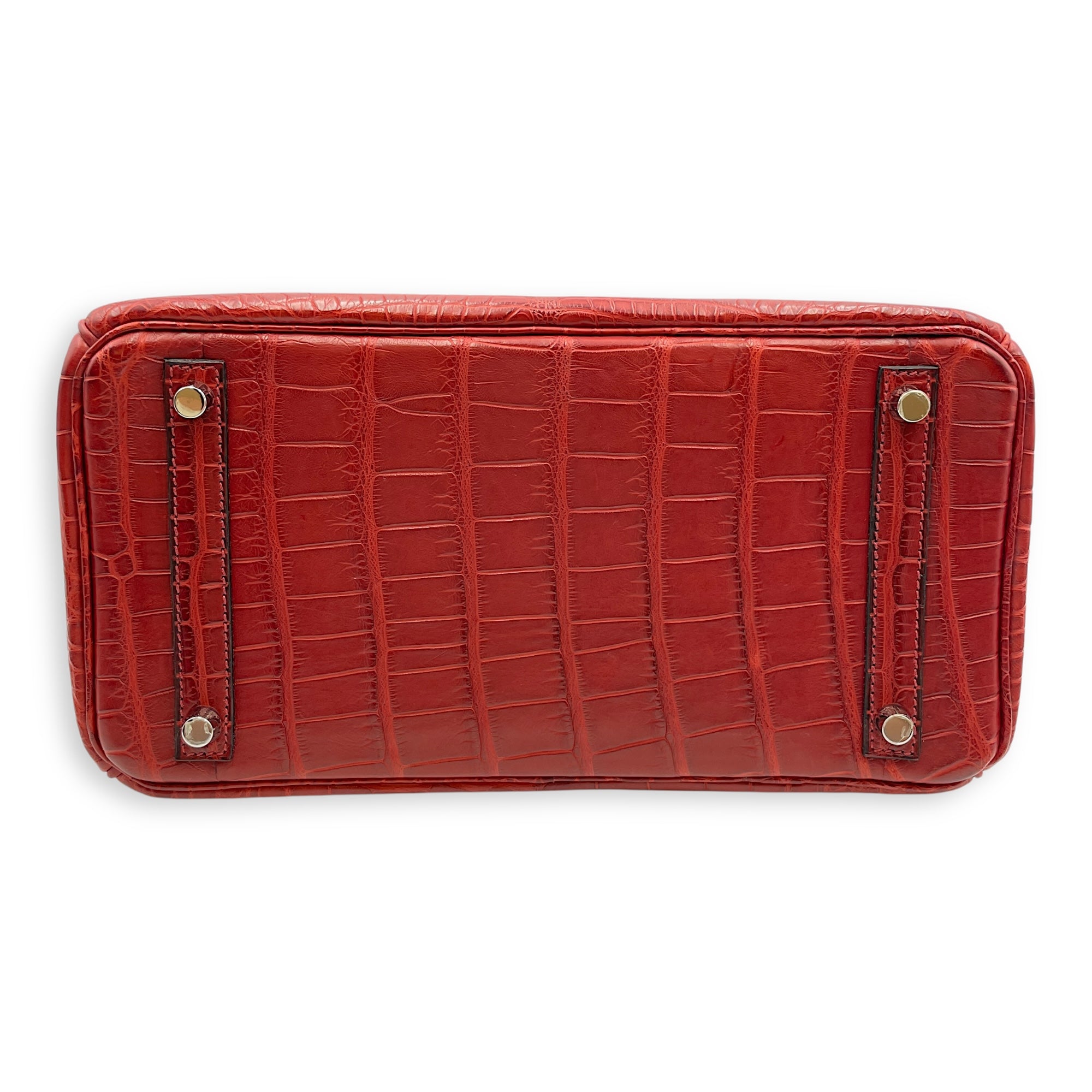 Birkin 30 Rouge H in Matte Alligator, Palladium hardware