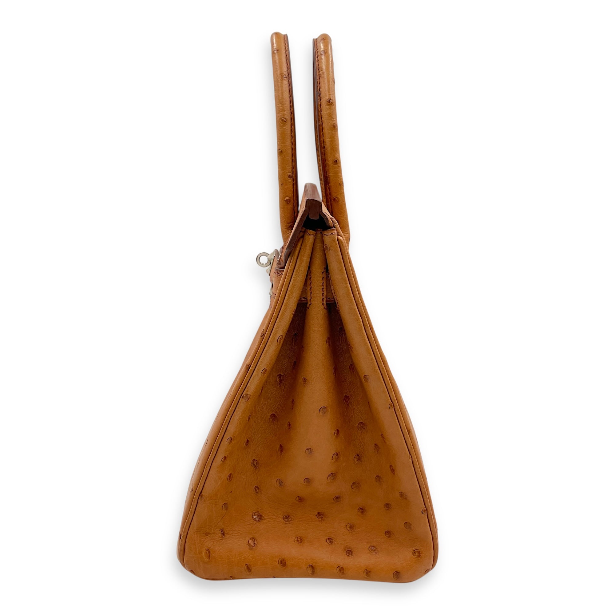 Birkin 30 Cognac in Ostrich, Palladium hardware