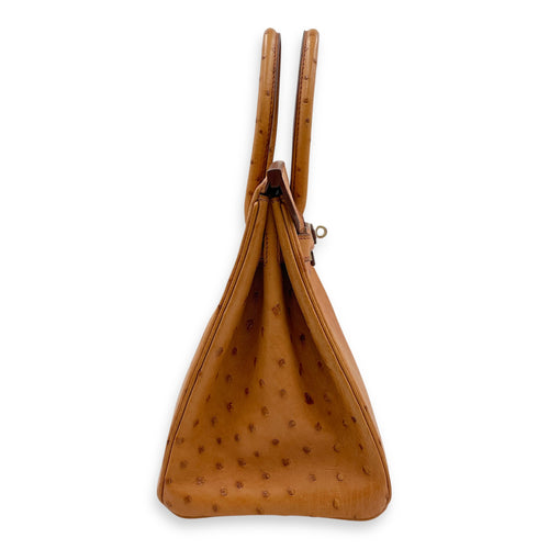 Birkin 30 Cognac in Ostrich, Palladium hardware