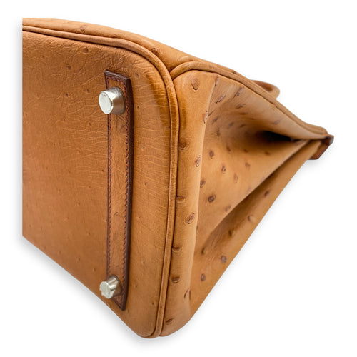 Birkin 30 Cognac in Ostrich, Palladium hardware