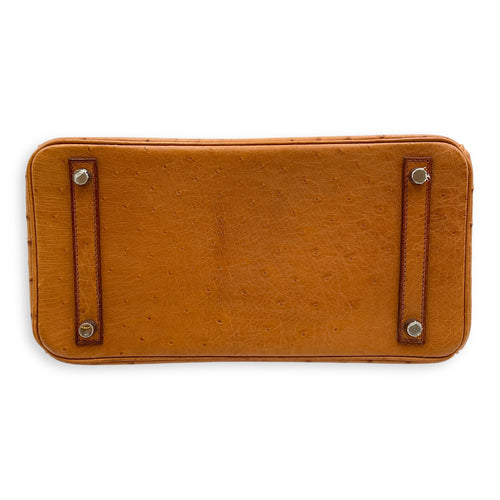Birkin 30 Cognac in Ostrich, Palladium hardware