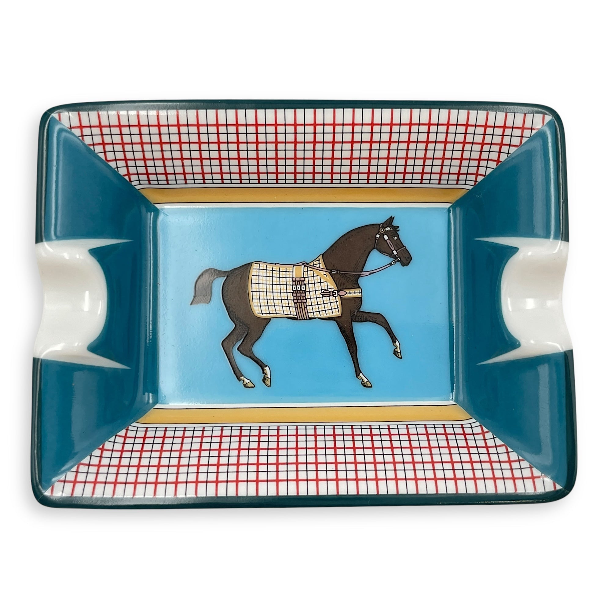 Rocabar A Cheval Set of 2 Mini Ashtray Rouge/Vert Ashtray